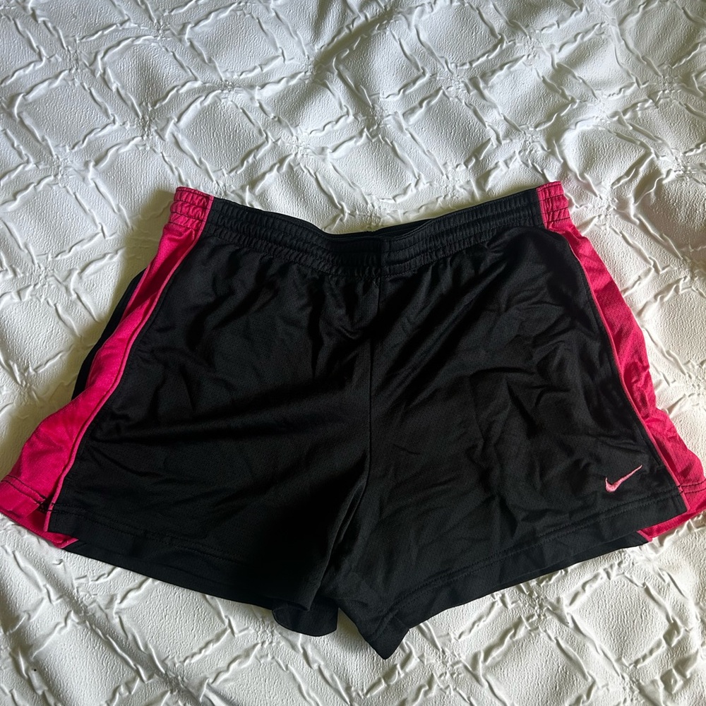 Nike Black and Pink Athletic Shorts Lightweight Breathable